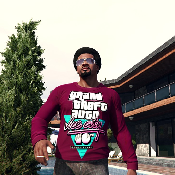 Vice City 10th Anniversary Tee - Franklin - GTA5-Mods.com